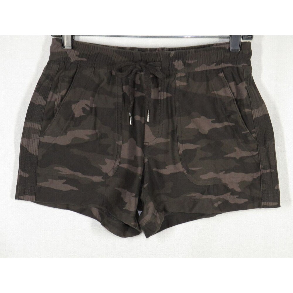 Athleta Farallon Camo Print Pull On Shorts With Pockets Size 0 - Picture 5 of 6